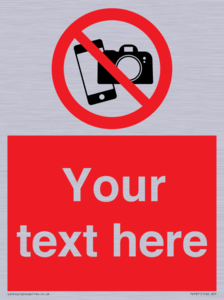 Custom No filming or photography